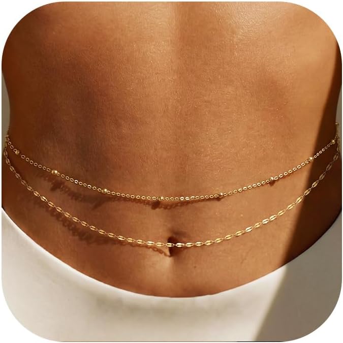 14K Gold Plated Waist Chain Wo - Body Jewelry For Sale のレビューと価格